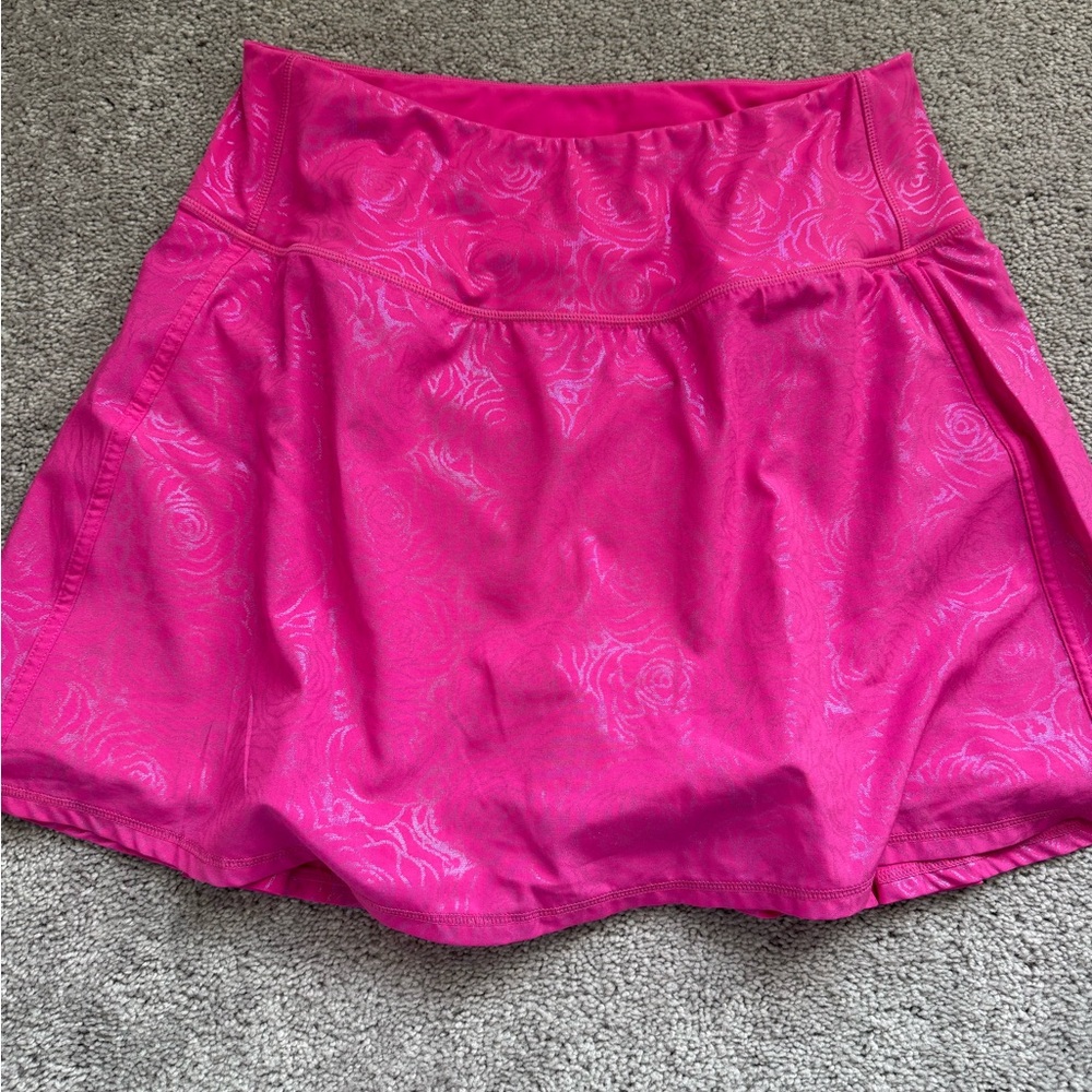 Crowned Athletics Vibrant Pink Patterned Skirt